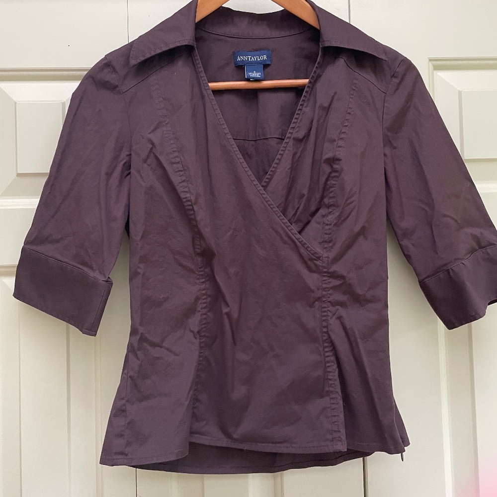 Ann Taylor Brown Shirt